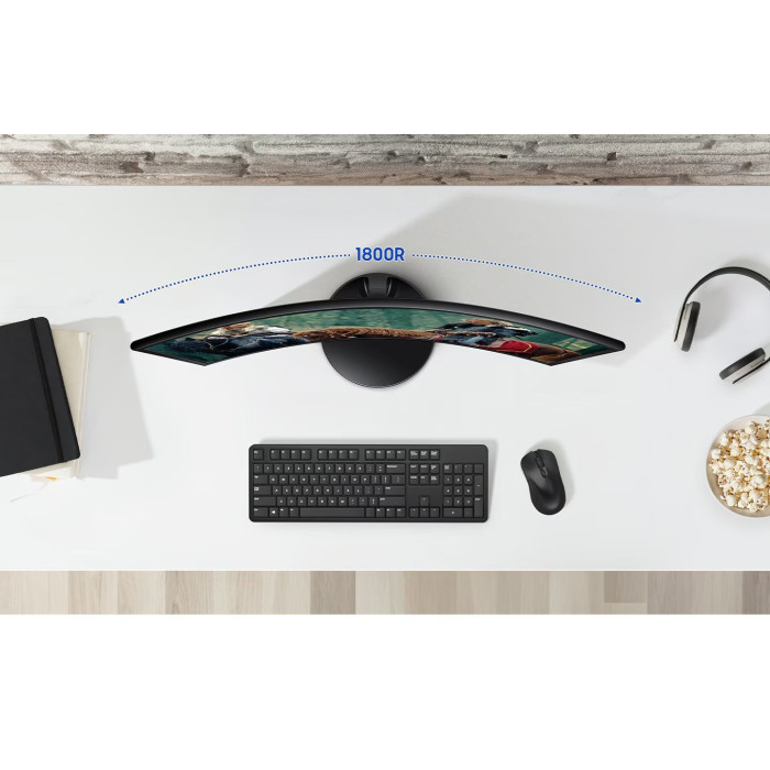 Вигнутий монітор Samsung 24" Essential S3 LS24D360 Black Curved в Одесі та Україні | PoleMobile