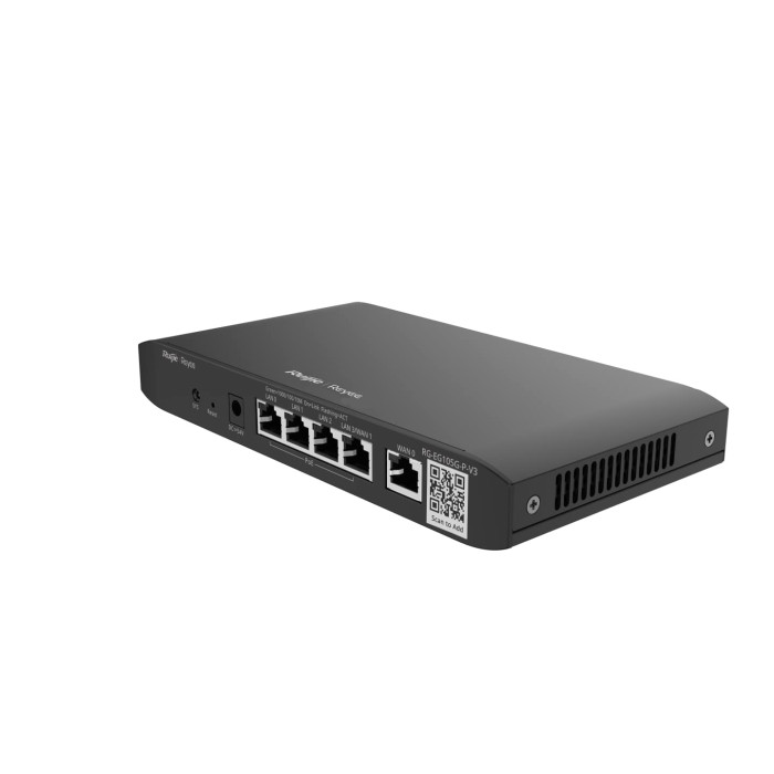 Маршрутизатор Ruijie Reyee RG-EG105G-P-V3 (1xGE WAN, 1xGE WAN/LAN, 3xGE LAN, Ruijie Cloud, PoE 54W)