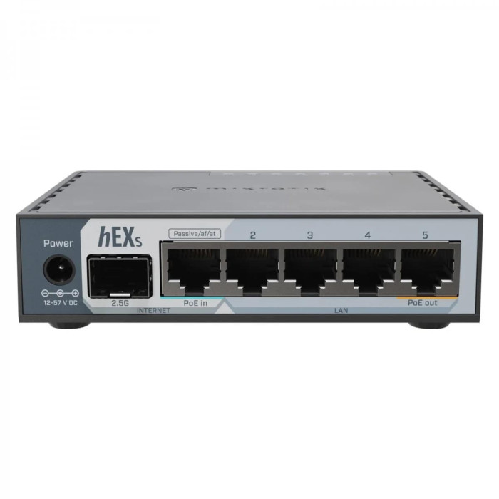 Маршрутизатор MikroTik hEX S 2025 (E60iUGS) (950 MHz/512 MB, 5хGE, 2.5G SFP, USB 3.0, PoE in 802.3af/at)
