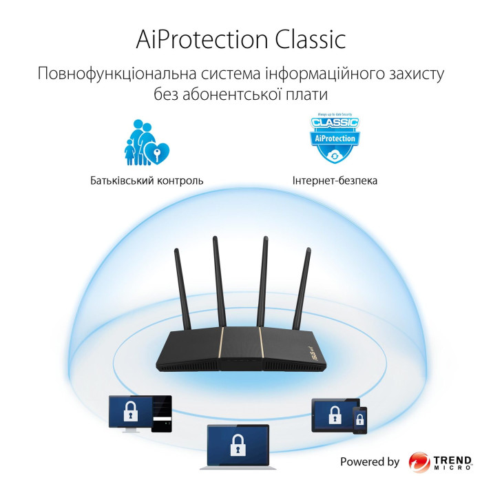 Бездротовий маршрутизатор Asus RT-AX57 Wi-Fi 6 AX3000 в Одесі та Україні | PoleMobile
