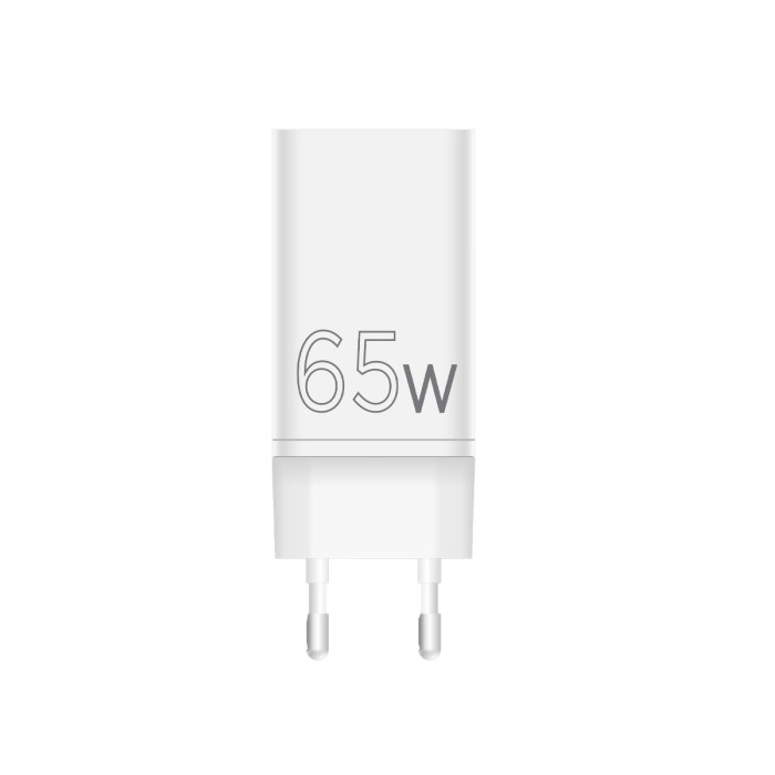 Мережевий зарядний пристрій Sigma mobile X-power 65W GaN, PD, QC (2xUSB-C + 1xUSB-A) White (PS65-01)