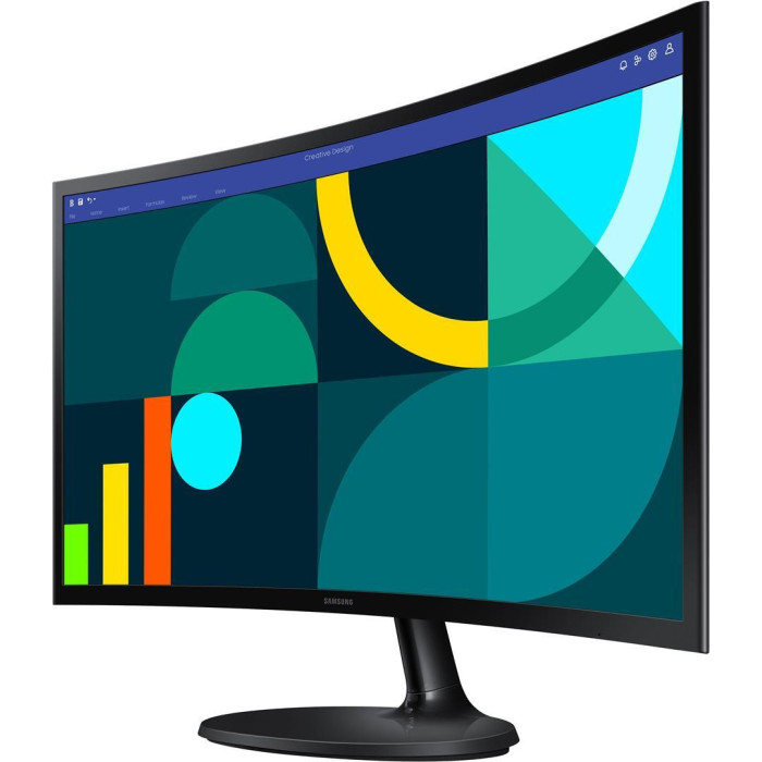 Вигнутий монітор Samsung 24" Essential S3 LS24D360 Black Curved в Одесі та Україні | PoleMobile