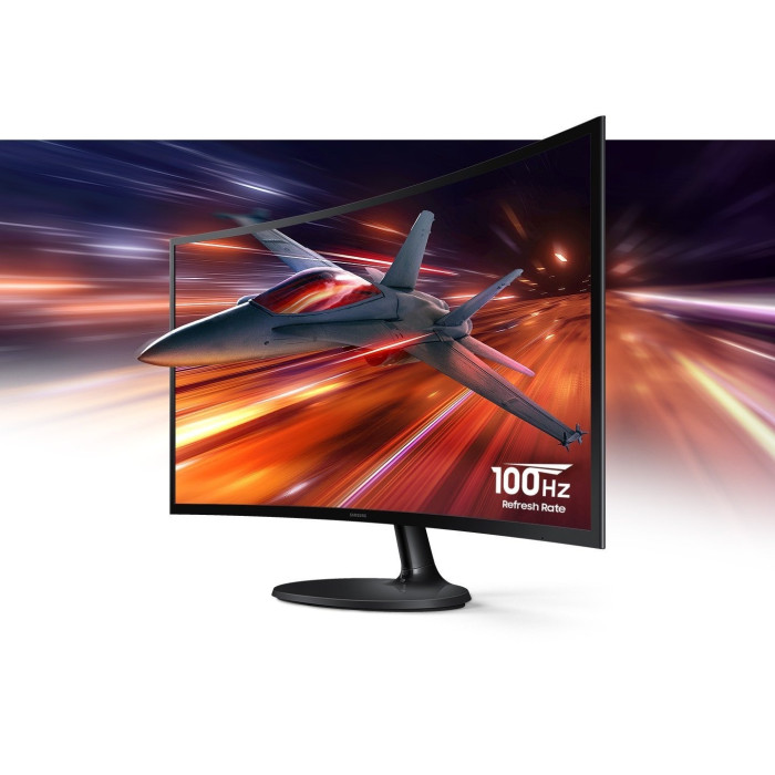 Вигнутий монітор Samsung 24" Essential S3 LS24D360 Black Curved в Одесі та Україні | PoleMobile