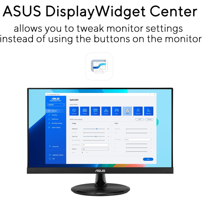 Монітор Asus 21.45" VP227HF VA Black 100Hz в Одесі та Україні | PoleMobile